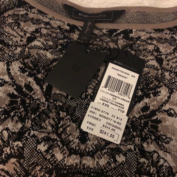 NWT BCBGMAXAZRIA Regan Etched Floral Dress - Picture 5 of 7
